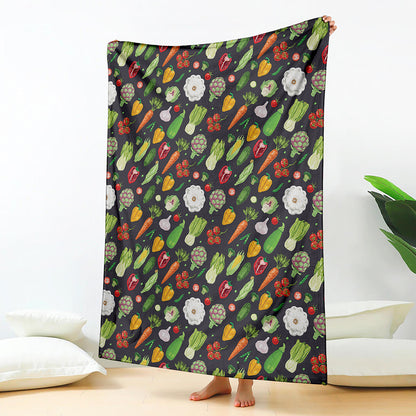 Colorful Vegetable Pattern Print Blanket
