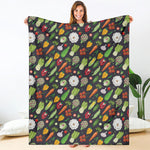 Colorful Vegetable Pattern Print Blanket
