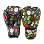 Colorful Vegetable Pattern Print Boxing Gloves