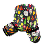 Colorful Vegetable Pattern Print Boxing Gloves