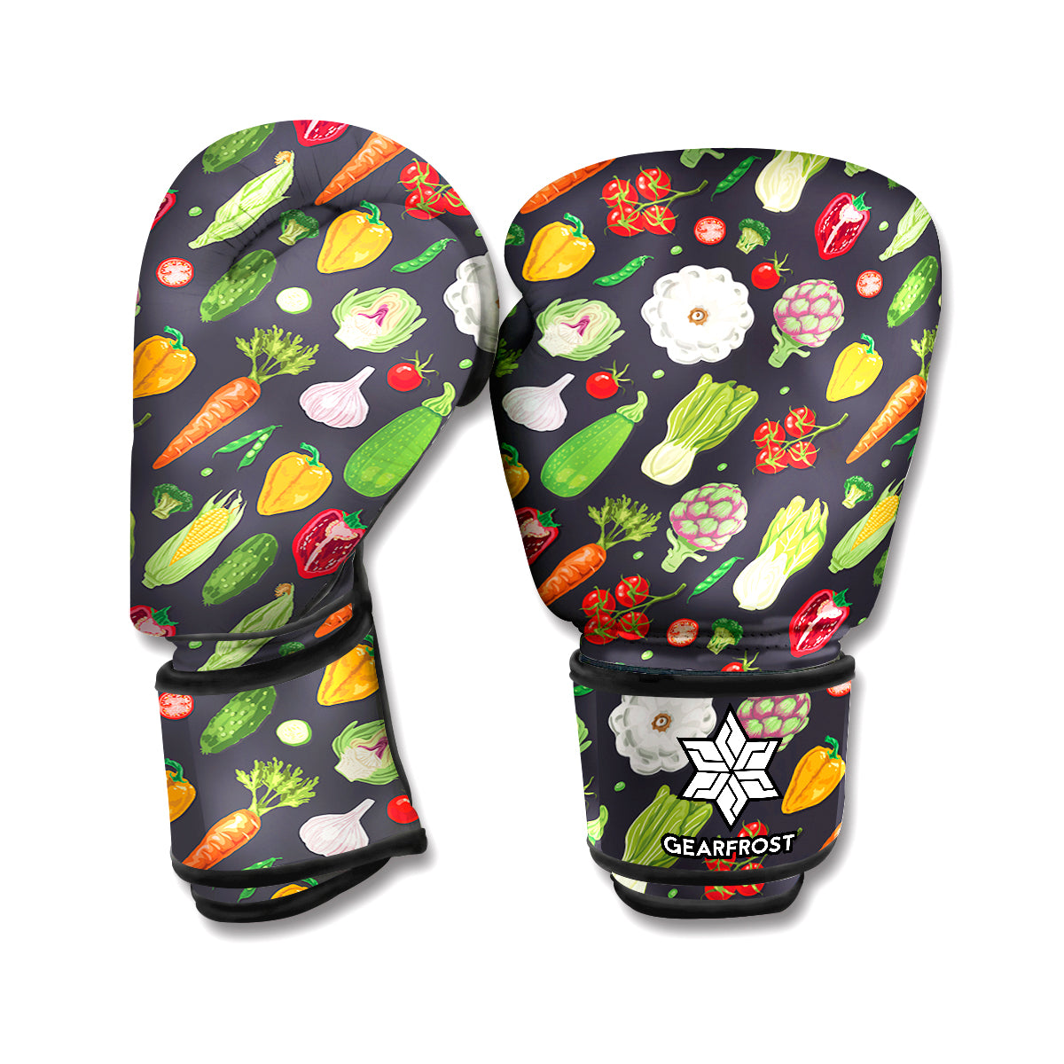 Colorful Vegetable Pattern Print Boxing Gloves