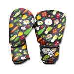 Colorful Vegetable Pattern Print Boxing Gloves