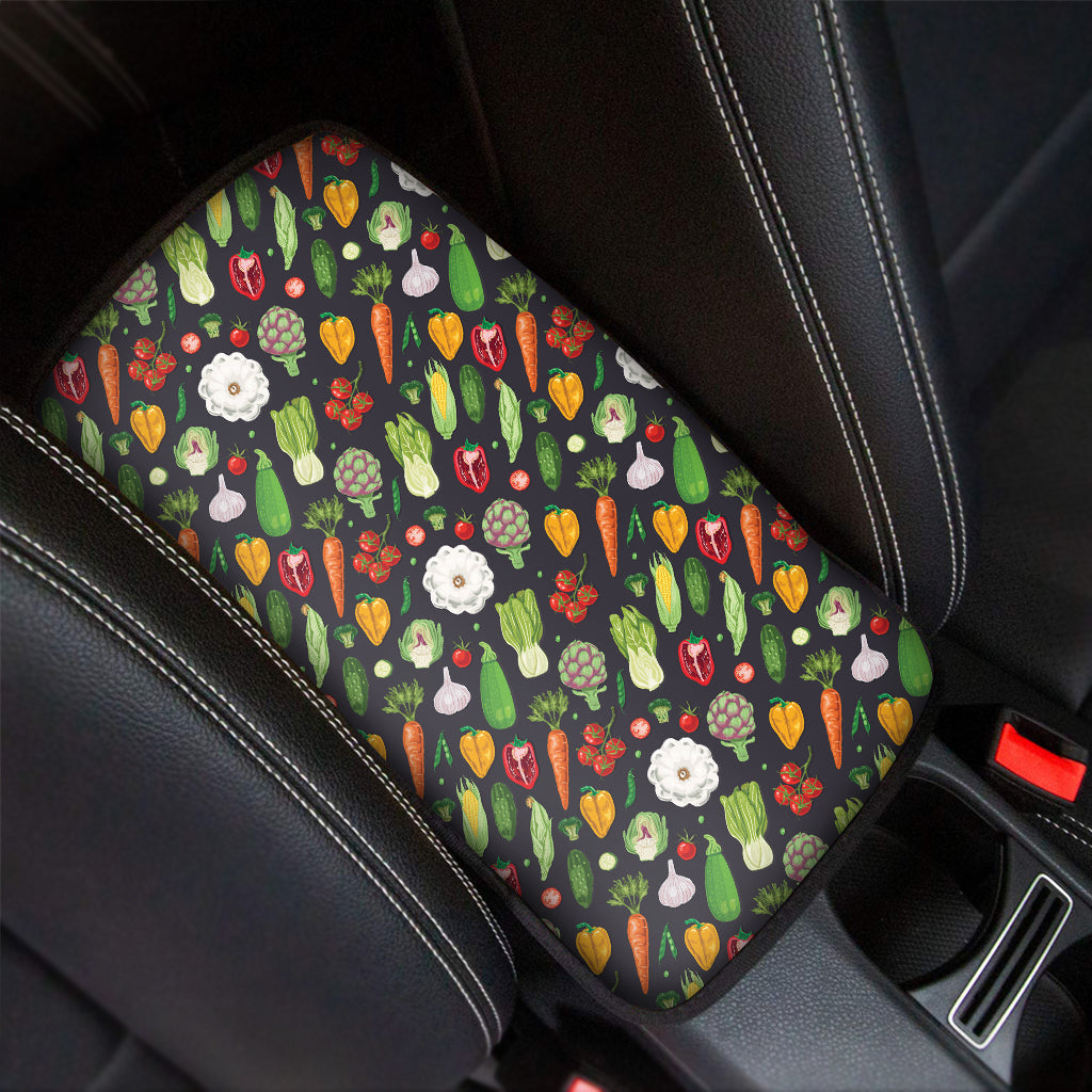 Colorful Vegetable Pattern Print Car Center Console Cover