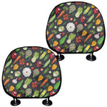 Colorful Vegetable Pattern Print Car Headrest Covers