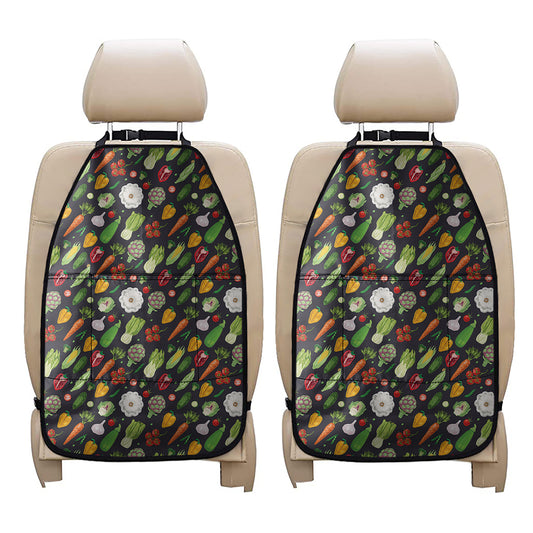 Colorful Vegetable Pattern Print Car Seat Organizers