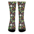 Colorful Vegetable Pattern Print Crew Socks
