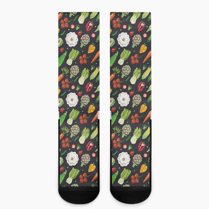 Colorful Vegetable Pattern Print Crew Socks