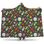 Colorful Vegetable Pattern Print Hooded Blanket