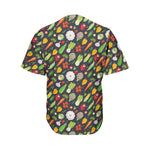 Colorful Vegetable Pattern Print Men's Baseball Jersey