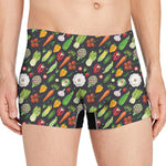 Colorful Vegetable Pattern Print Men's Boxer Briefs