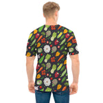 Colorful Vegetable Pattern Print Men's T-Shirt
