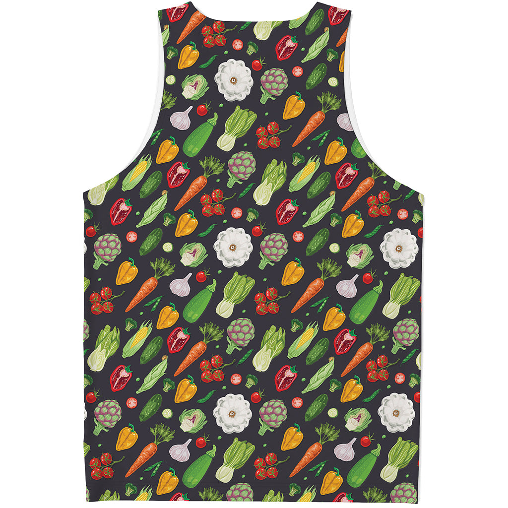 Colorful Vegetable Pattern Print Men's Tank Top