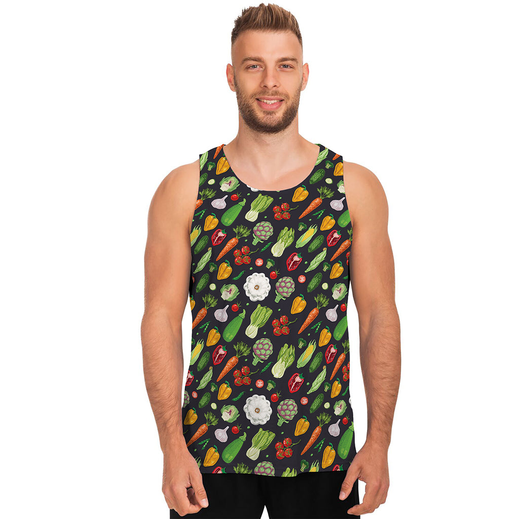 Colorful Vegetable Pattern Print Men's Tank Top