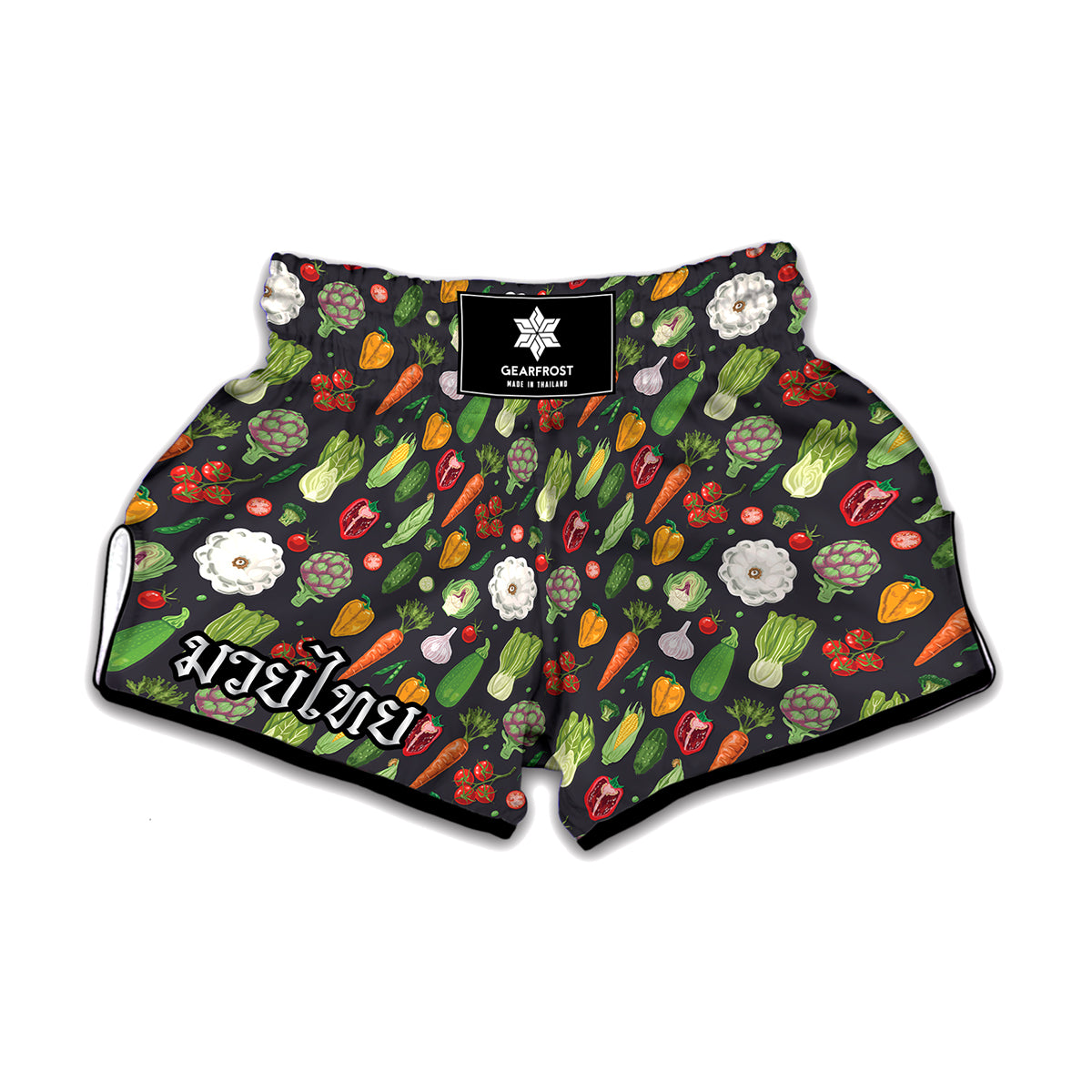 Colorful Vegetable Pattern Print Muay Thai Boxing Shorts