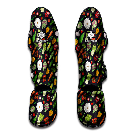 Colorful Vegetable Pattern Print Muay Thai Shin Guard