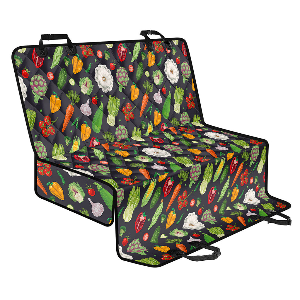 Colorful Vegetable Pattern Print Pet Car Back Seat Cover