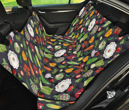 Colorful Vegetable Pattern Print Pet Car Back Seat Cover