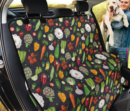Colorful Vegetable Pattern Print Pet Car Back Seat Cover