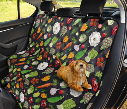 Colorful Vegetable Pattern Print Pet Car Back Seat Cover