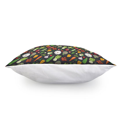 Colorful Vegetable Pattern Print Pillow Cover