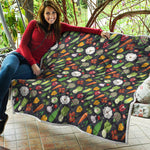 Colorful Vegetable Pattern Print Quilt