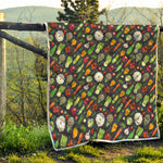 Colorful Vegetable Pattern Print Quilt