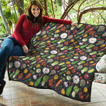 Colorful Vegetable Pattern Print Quilt