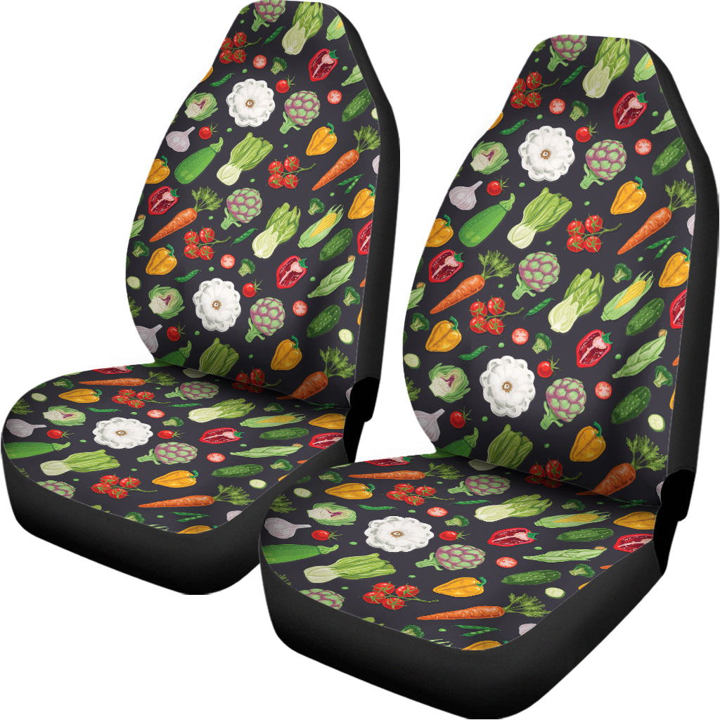 Colorful Vegetable Pattern Print Universal Fit Car Seat Covers