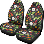 Colorful Vegetable Pattern Print Universal Fit Car Seat Covers