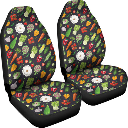Colorful Vegetable Pattern Print Universal Fit Car Seat Covers