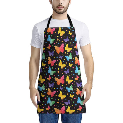 Colorful Watercolor Butterfly Print Apron