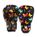 Colorful Watercolor Butterfly Print Boxing Gloves