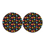 Colorful Watercolor Butterfly Print Car Coasters