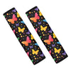 Colorful Watercolor Butterfly Print Car Seat Belt Covers