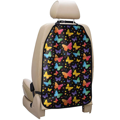 Colorful Watercolor Butterfly Print Car Seat Organizers