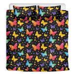 Colorful Watercolor Butterfly Print Duvet Cover Bedding Set