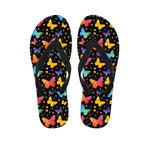 Colorful Watercolor Butterfly Print Flip Flops