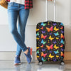 Colorful Watercolor Butterfly Print Luggage Cover