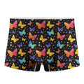 Colorful Watercolor Butterfly Print Men's Boxer Briefs