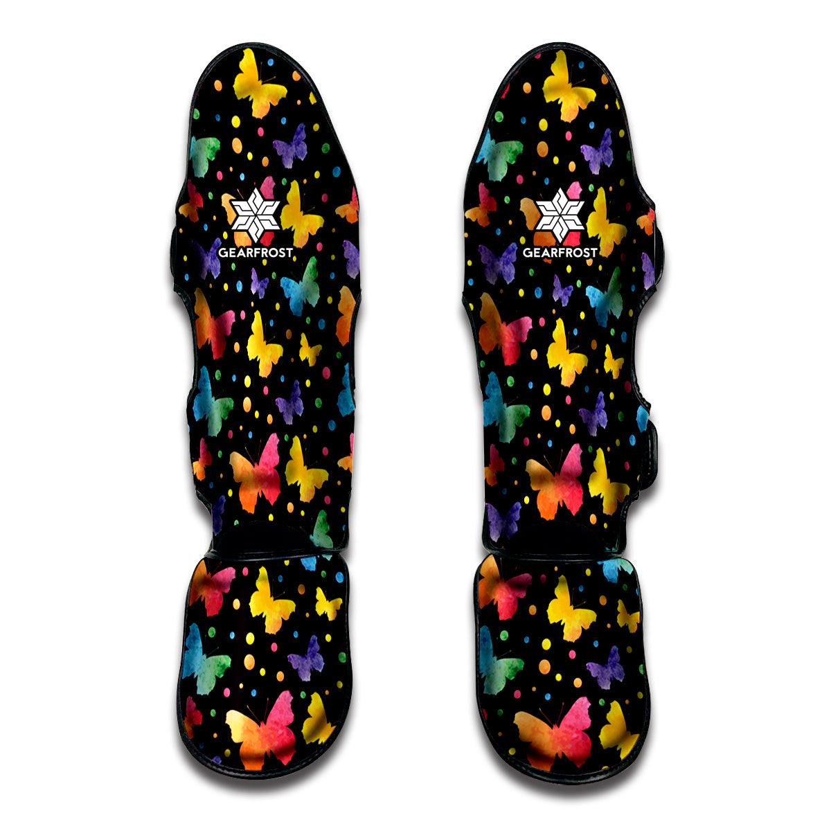Colorful Watercolor Butterfly Print Muay Thai Shin Guard