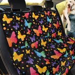 Colorful Watercolor Butterfly Print Pet Car Back Seat Cover
