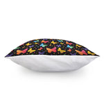 Colorful Watercolor Butterfly Print Pillow Cover