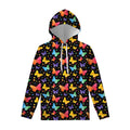 Colorful Watercolor Butterfly Print Pullover Hoodie