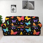 Colorful Watercolor Butterfly Print Sofa Cover