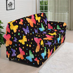 Colorful Watercolor Butterfly Print Sofa Cover