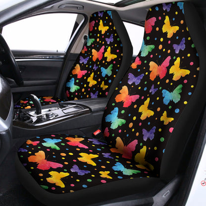 Colorful Watercolor Butterfly Print Universal Fit Car Seat Covers