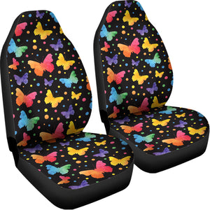 Colorful Watercolor Butterfly Print Universal Fit Car Seat Covers