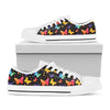 Colorful Watercolor Butterfly Print White Low Top Shoes