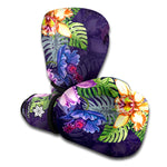 Colorful Watercolor Cattleya Print Boxing Gloves