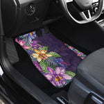 Colorful Watercolor Cattleya Print Front Car Floor Mats